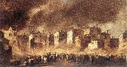 GUARDI, Francesco Fire in the San Marcuola Oil Depot sdg France oil painting reproduction